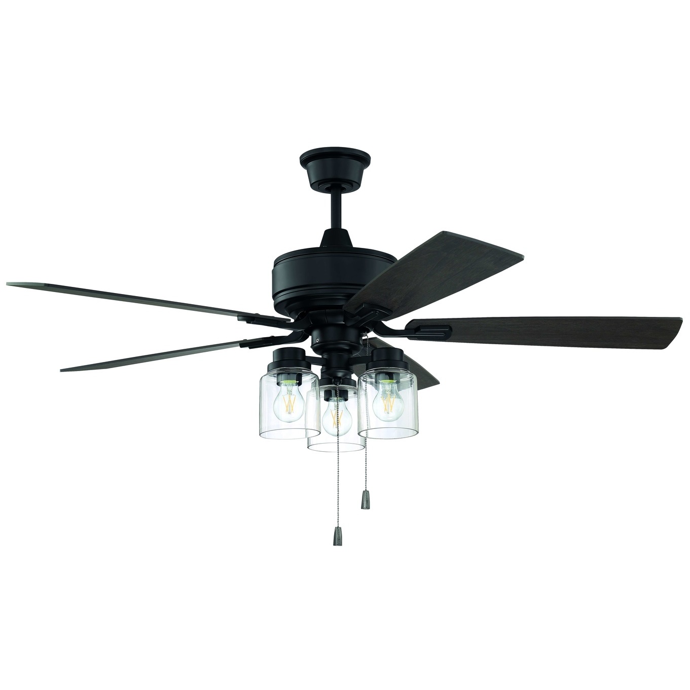 Craftmade KTE52FB5 Neighborhood Kate 52 inch Flat Black with Black