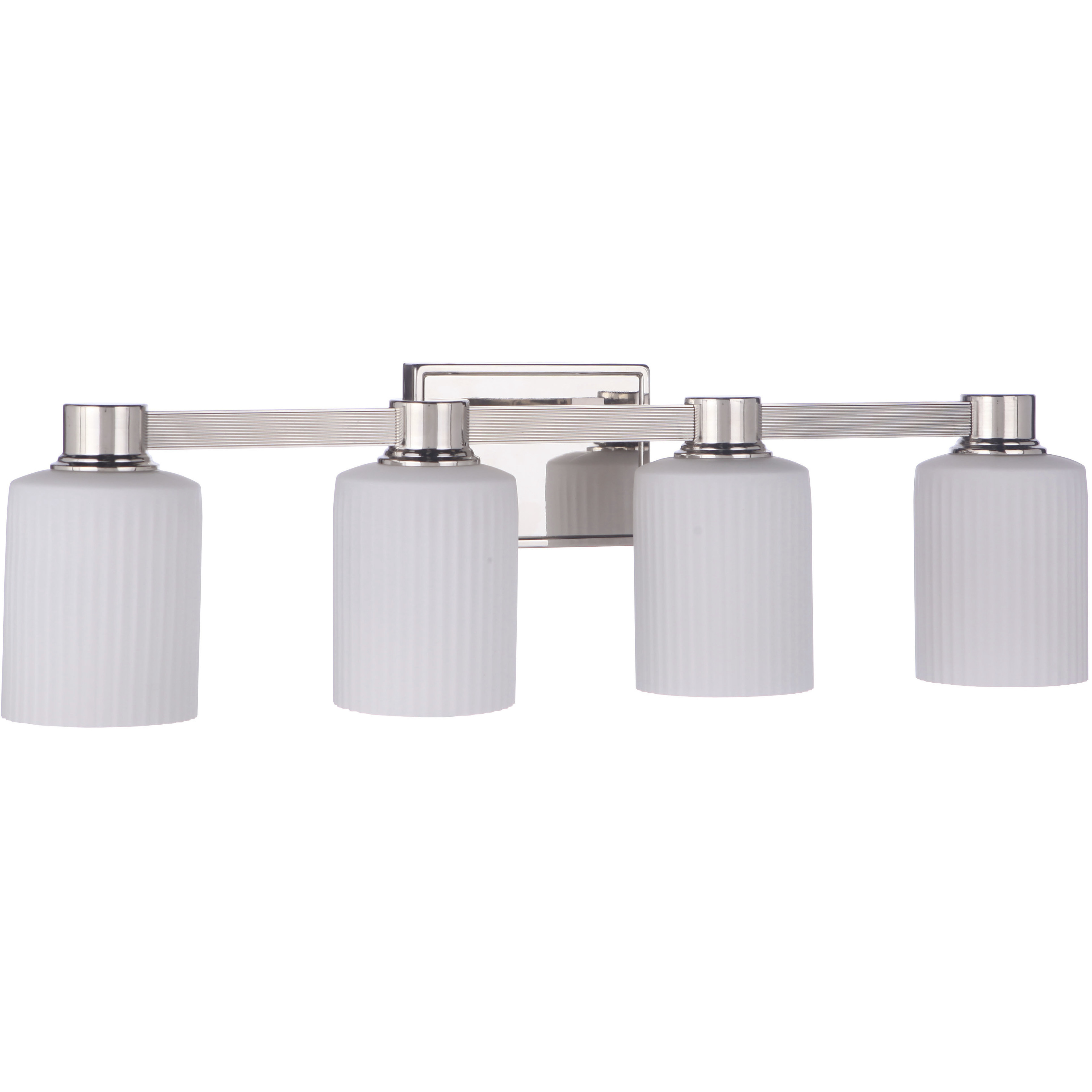 Bretton 4 Light 28.13 inch Polished Nickel Vanity Light Wall Light
