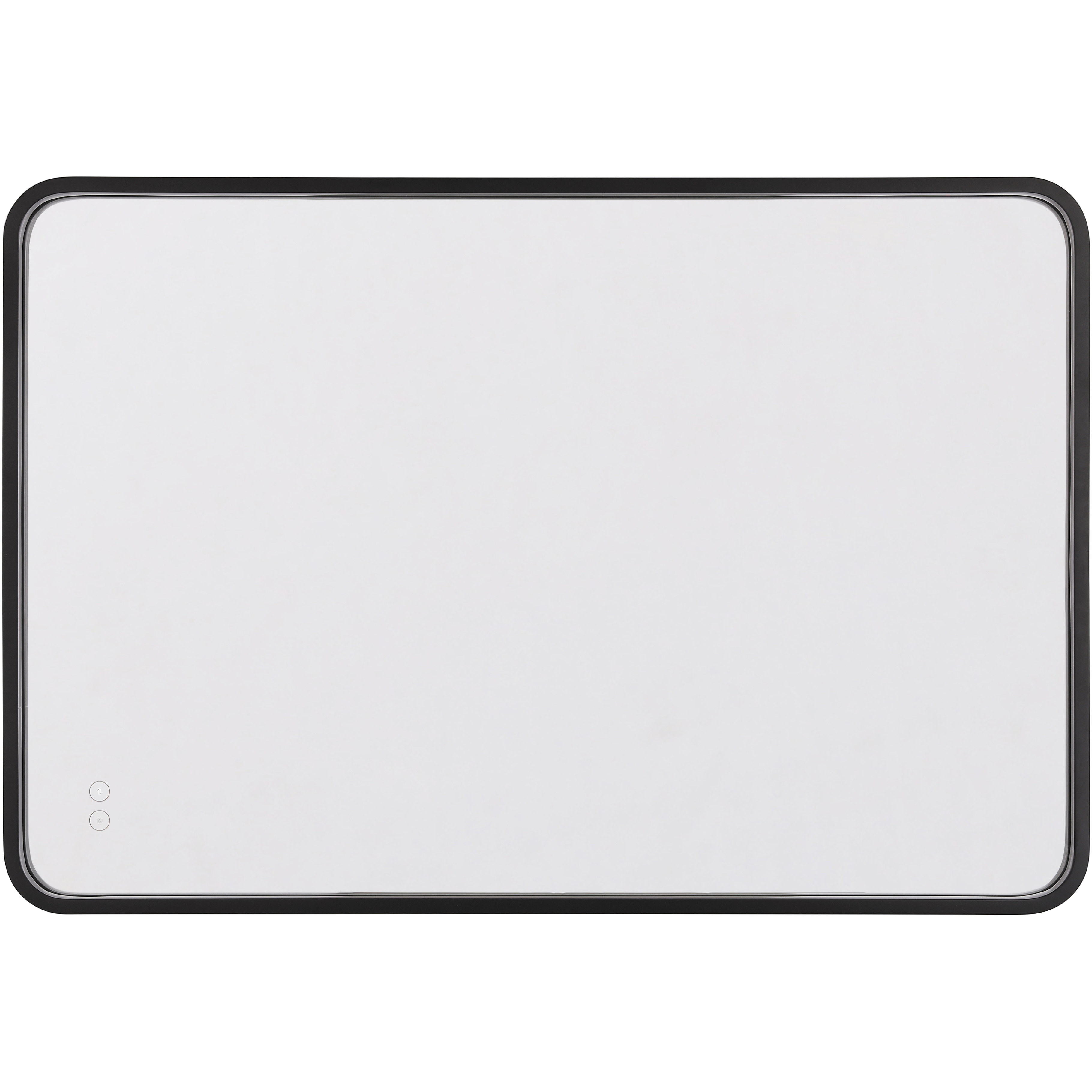 Monica 36 X 24.39 inch Flat Black Framed LED Mirror, Edge Lit