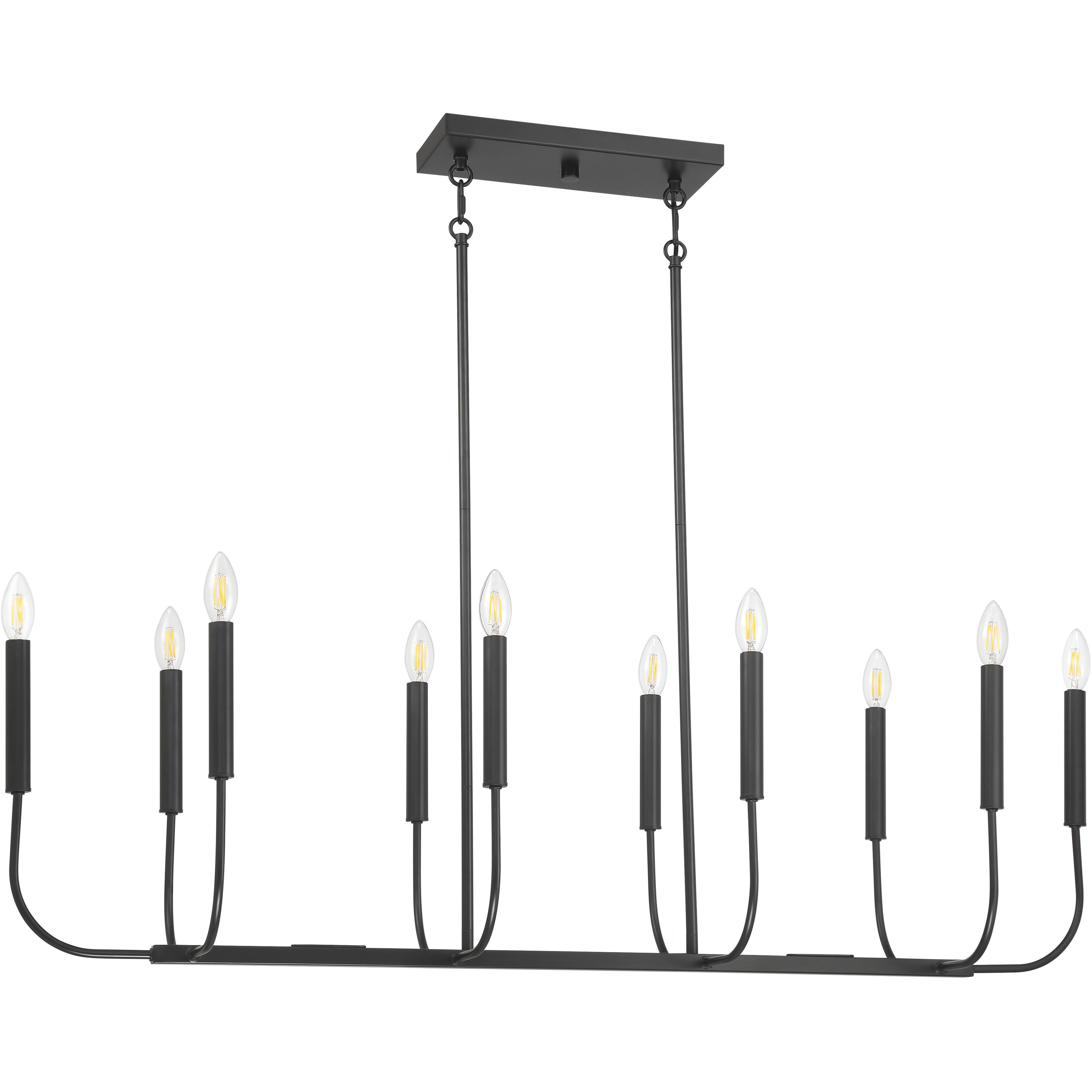 Traci Island Light Ceiling Light in Flat Black