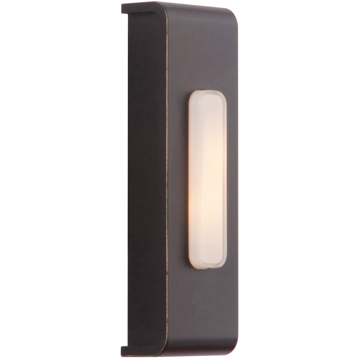 Waterfall Edge Rectangle Antique Bronze Push Button, Rectangle
