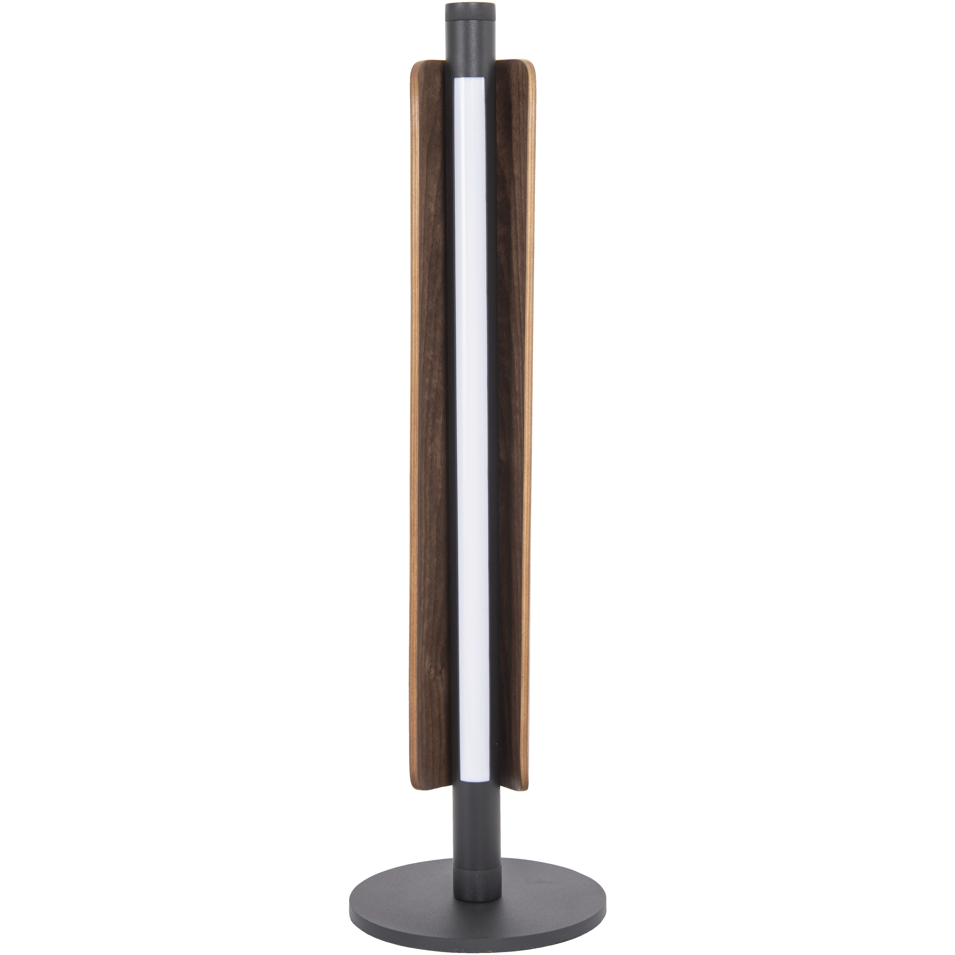 Cameron 21.46 inch 8 watt Flat Black/Walnut Table Lamp Portable Light