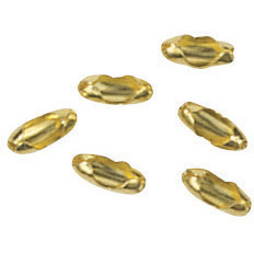 Signature Bright Brass Bead Chain Connectors in Burnished Brass