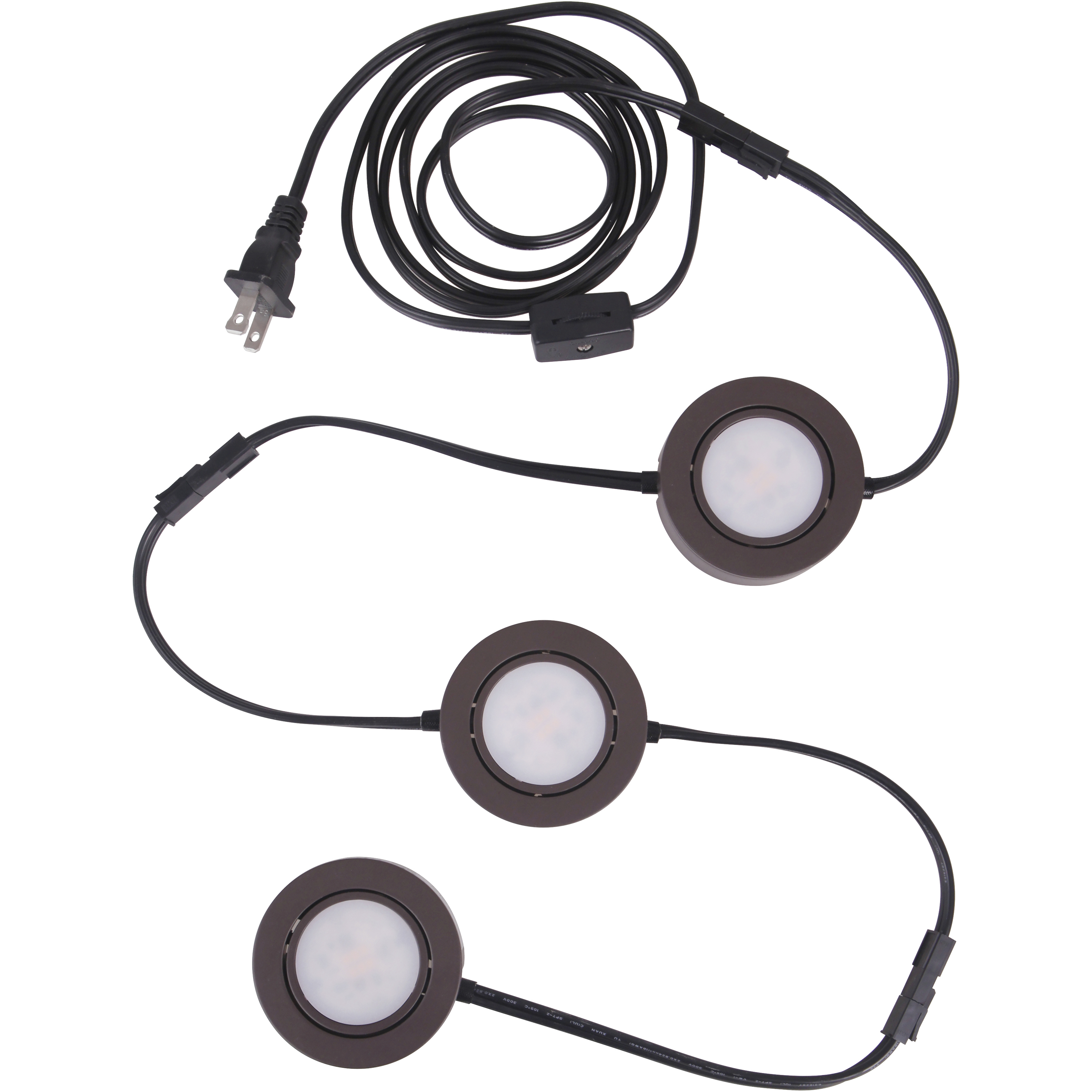 Low Profile 120 LED 2.75 inch Bronze Under Cabinet Light Puck