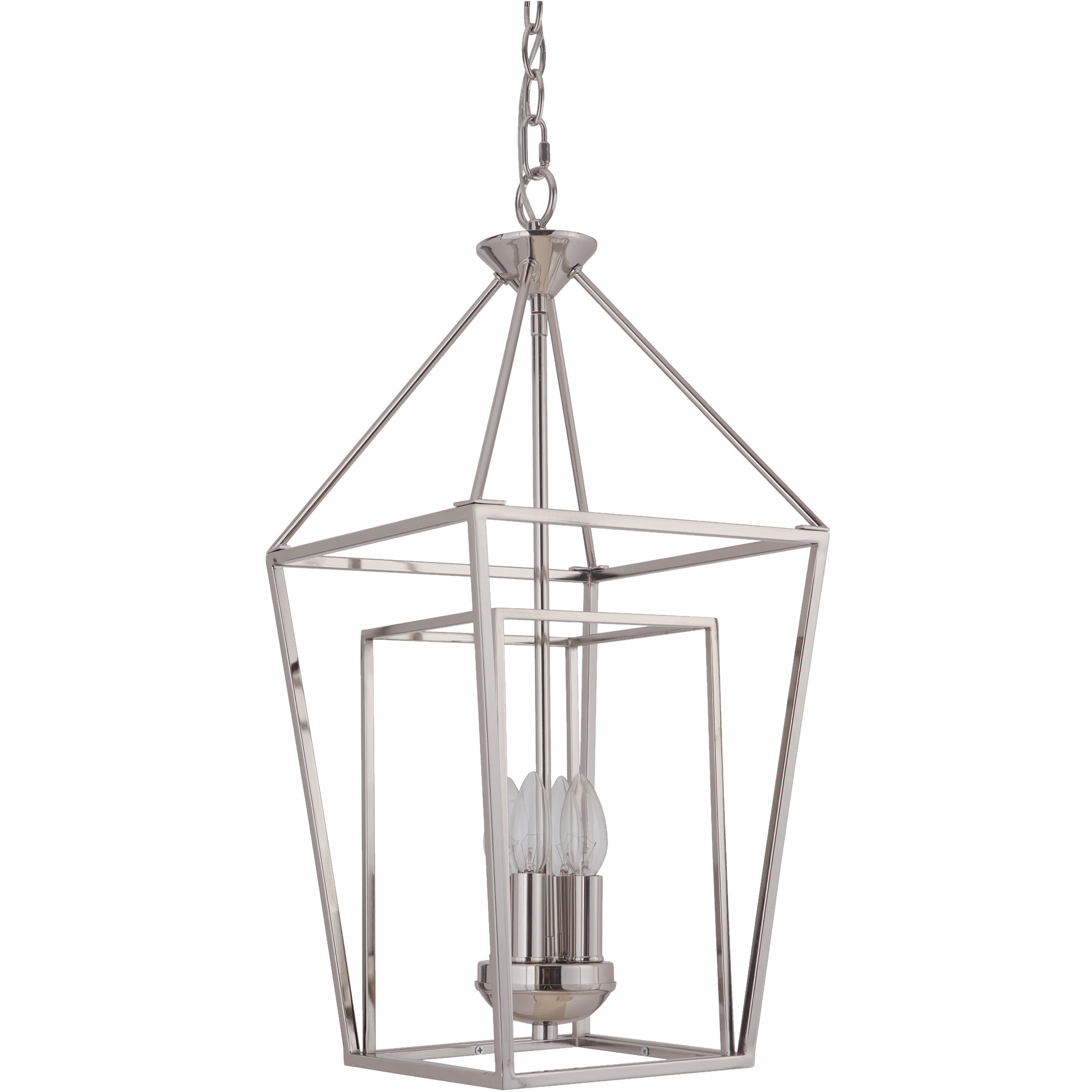 Hudson 4 Light 12 inch Polished Nickel Foyer Light Ceiling Light, Small