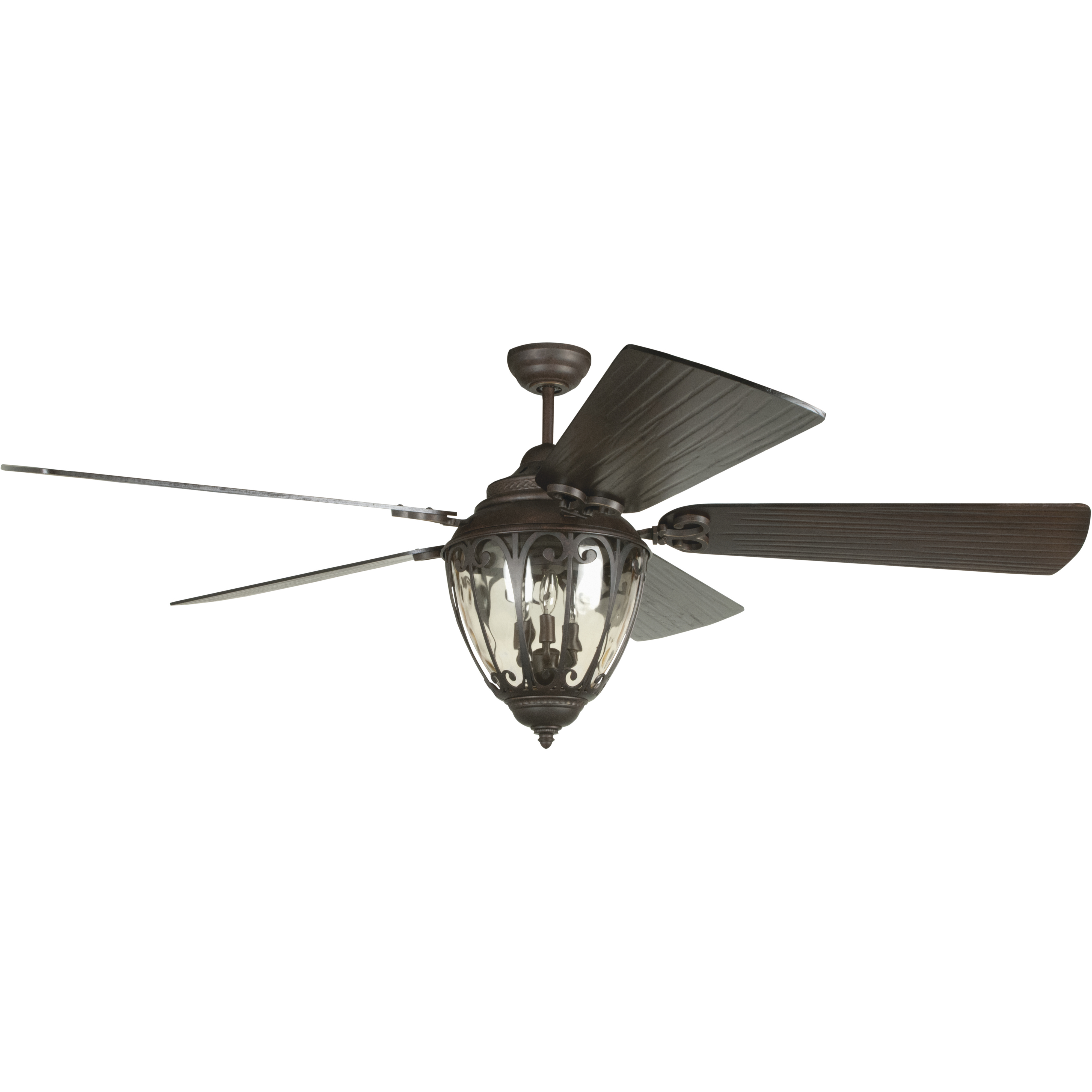Craftmade OV70AG5 Olivier 70 inch Aged Bronze Textured with Walnut