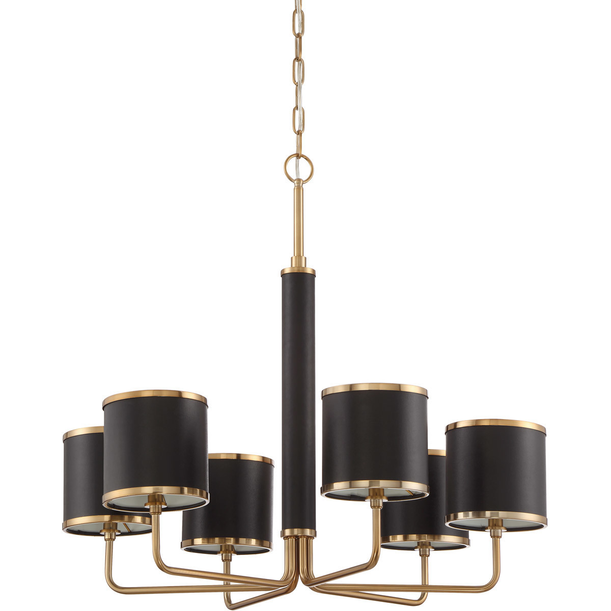 Craftmade 48826-SB Quinn 6 Light 29.38 inch Satin Brass Chandelier