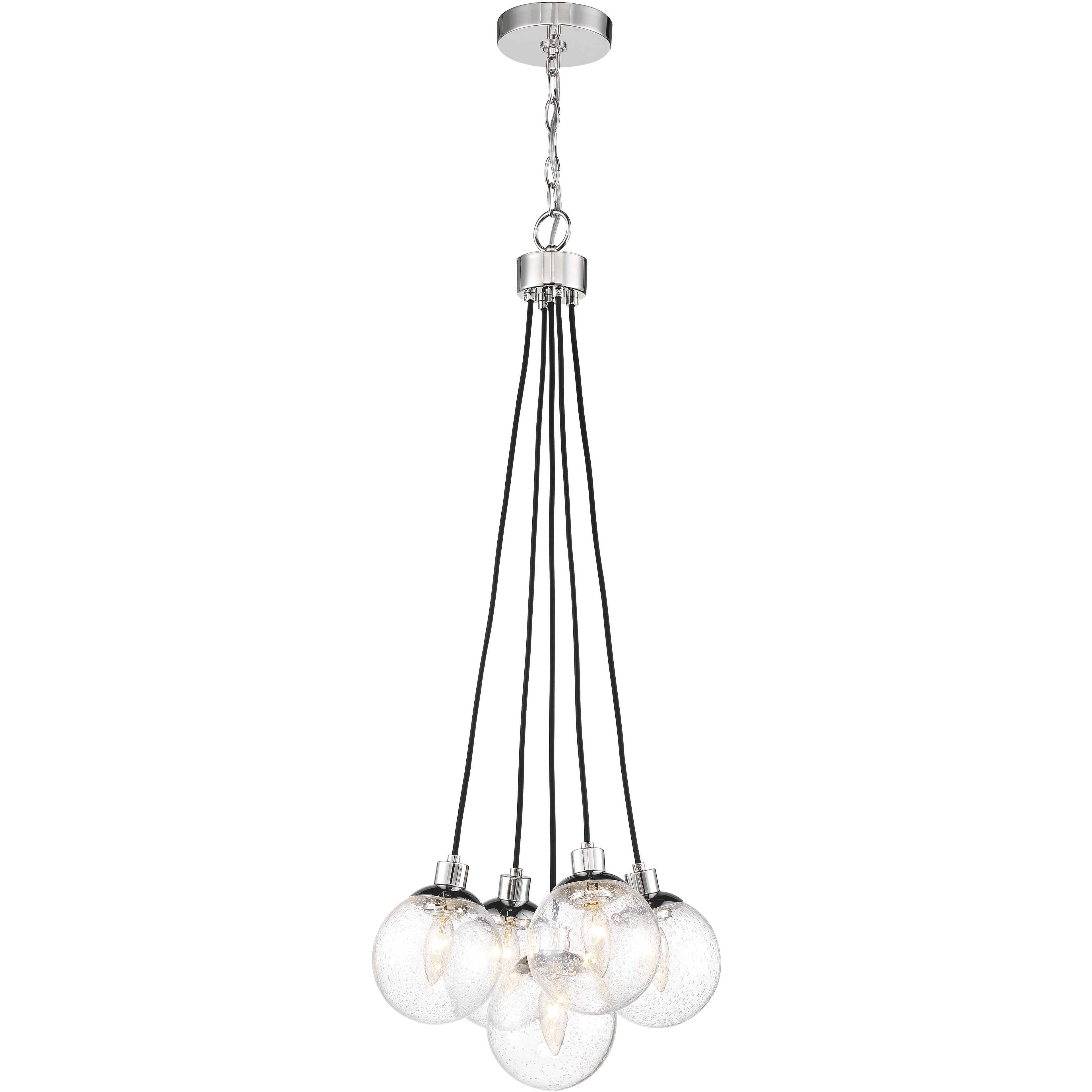 Neighborhood Que 5 Light 14.75 inch Chrome Pendant Ceiling Light