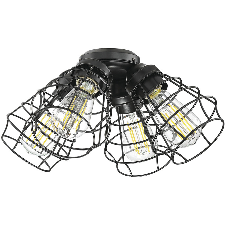 Universal LED Flat Black Fan Light Kit