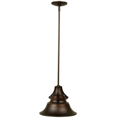 Union 1 Light 12 inch Oiled Bronze Gilded Outdoor Pendant, Medium