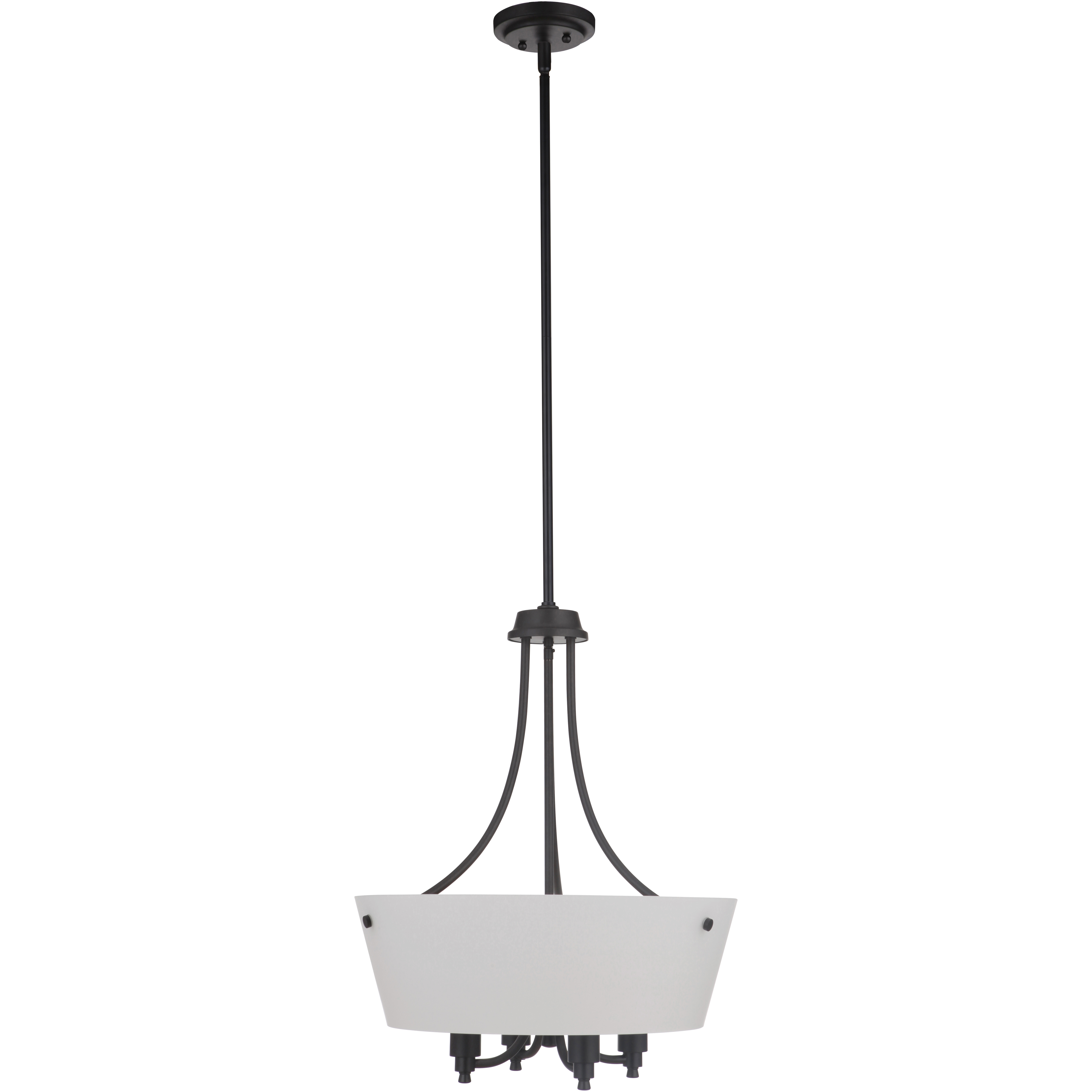 Neighborhood Tyler 4 Light 18.75 inch Flat Black Foyer Light Ceiling Light in White Glass, Neighborhood Collection