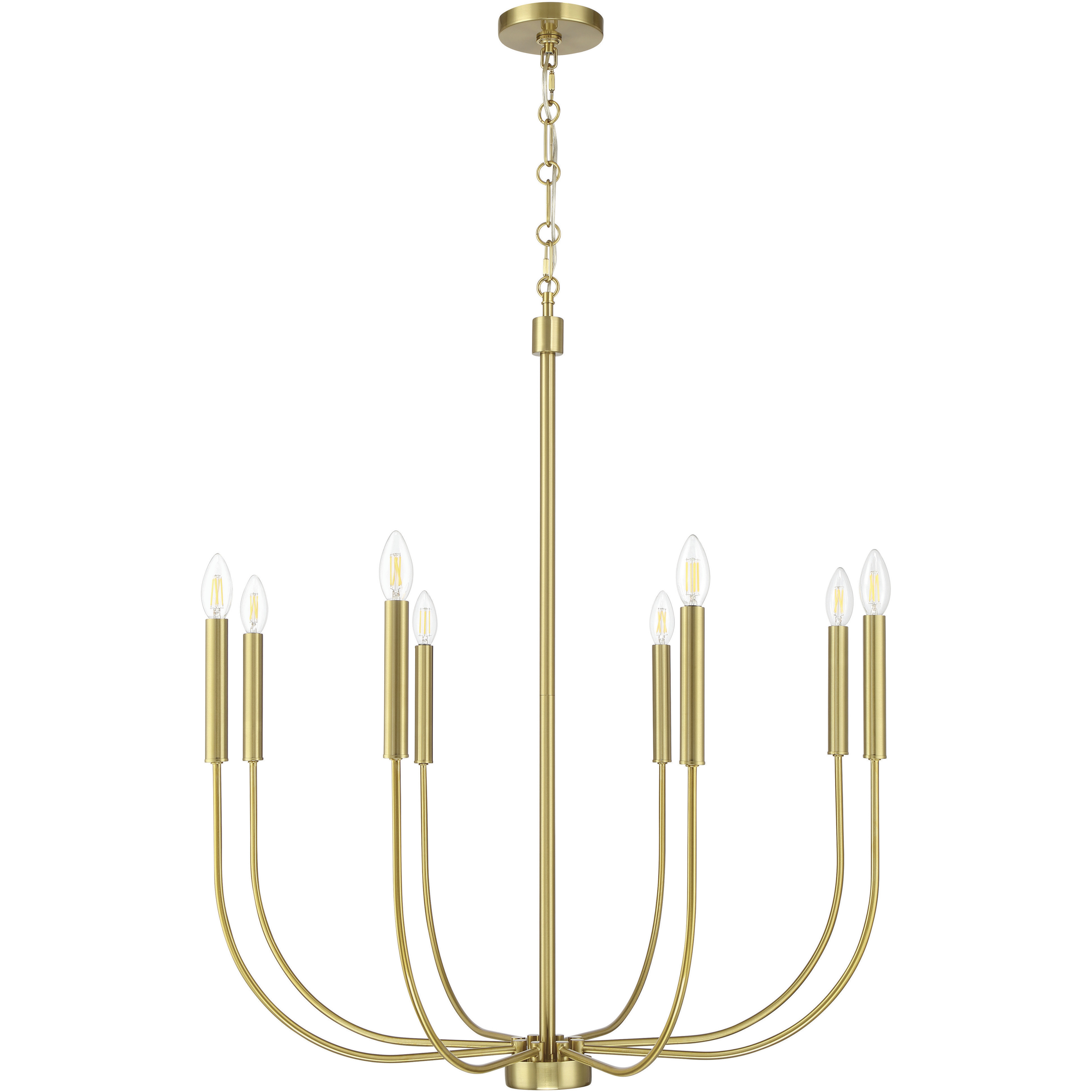 Craftmade 59828-SB Traci 8 Light 30.75 inch Satin Brass Chandelier