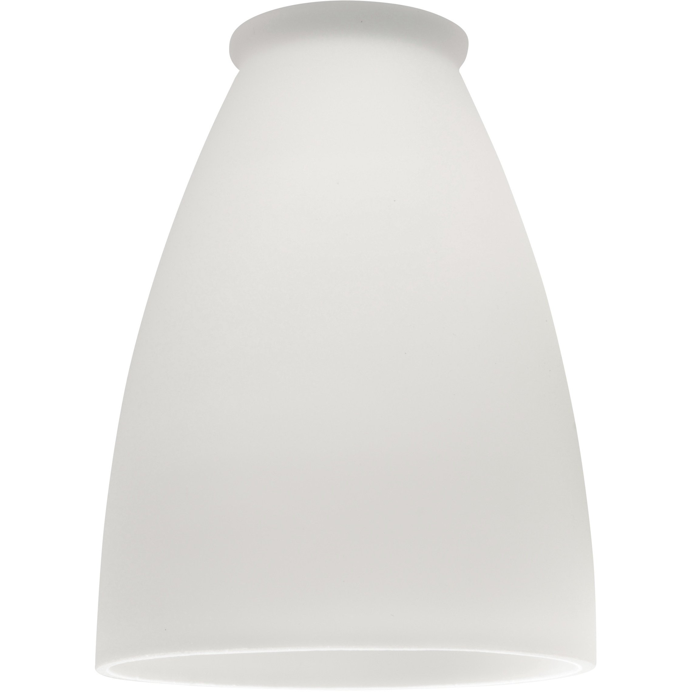 Signature Frosted Matte White Fan Glass, Slim Cone