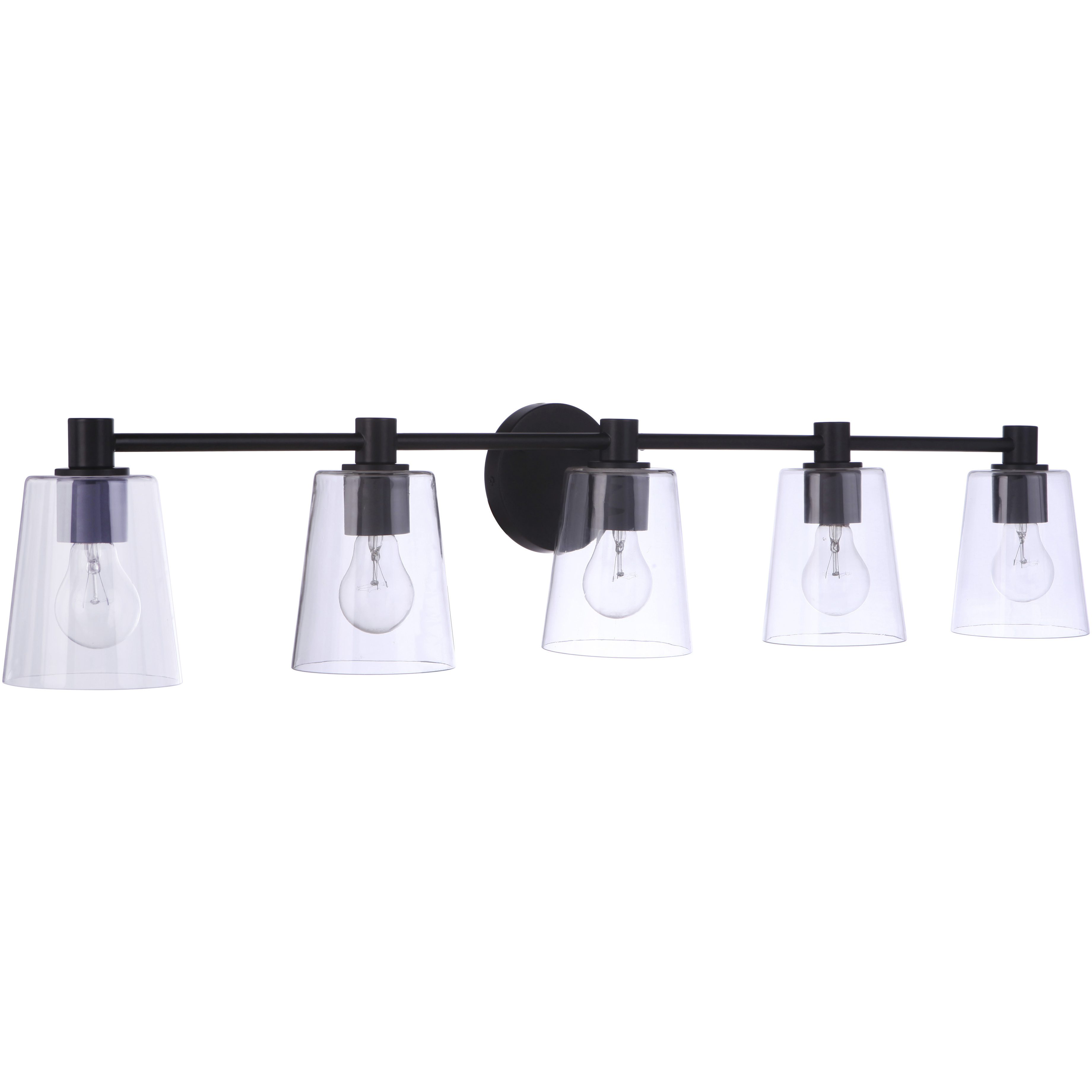 Emilio 5 Light 42 inch Flat Black Vanity Light Wall Light