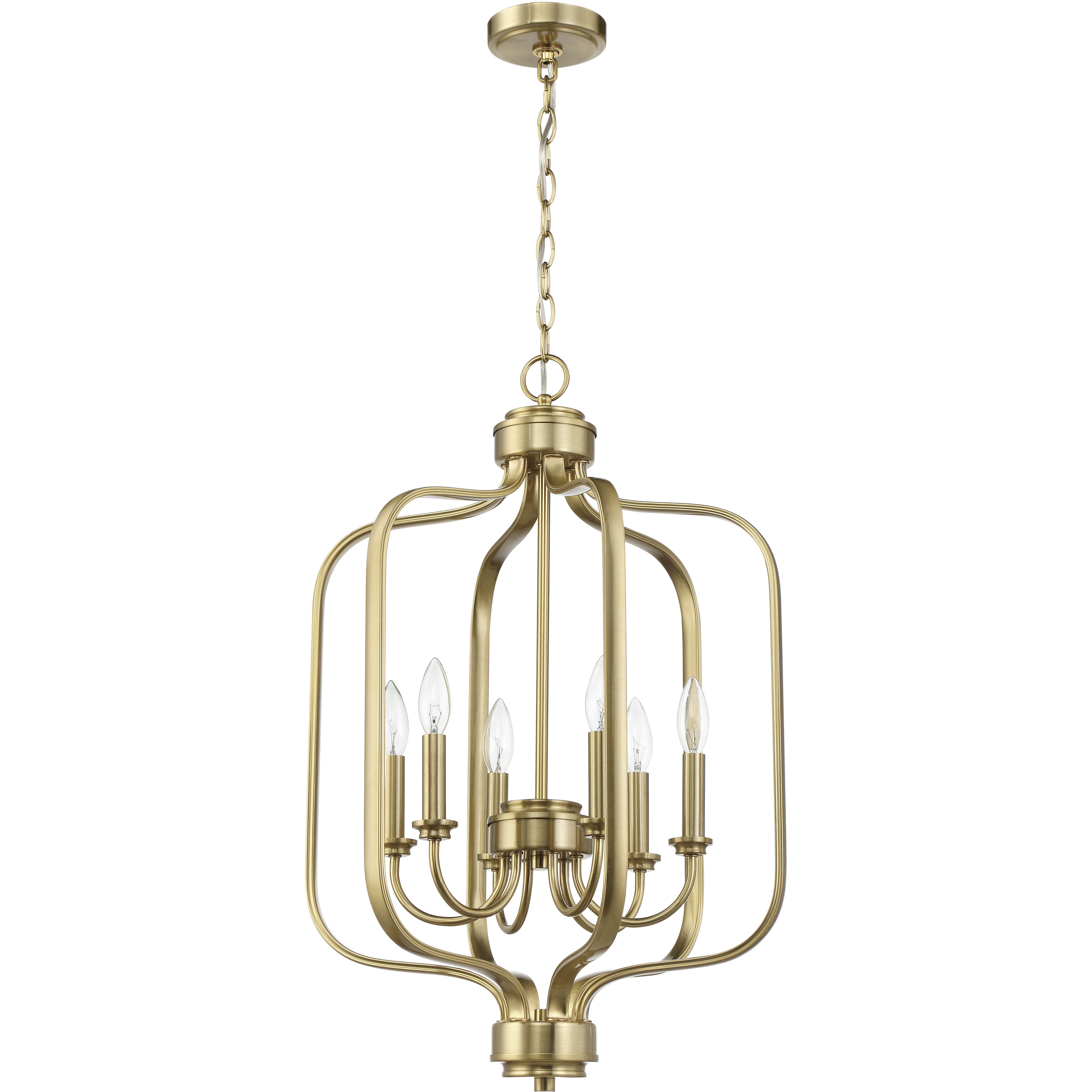Craftmade 50536-SB Bolden 6 Light 18 inch Satin Brass Foyer
