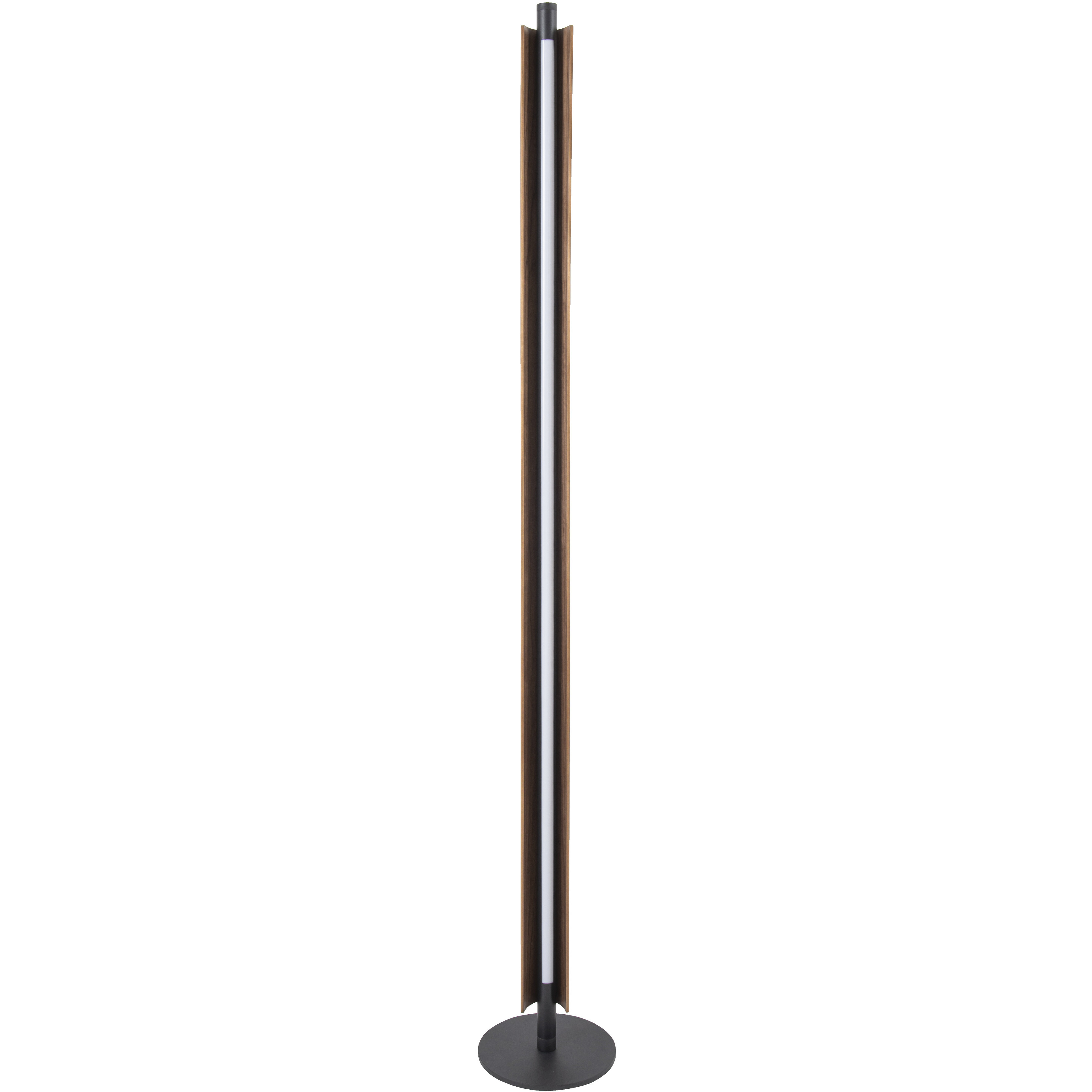 Cameron 62.8 inch 24 watt Flat Black/Walnut Floor Lamp Portable Light