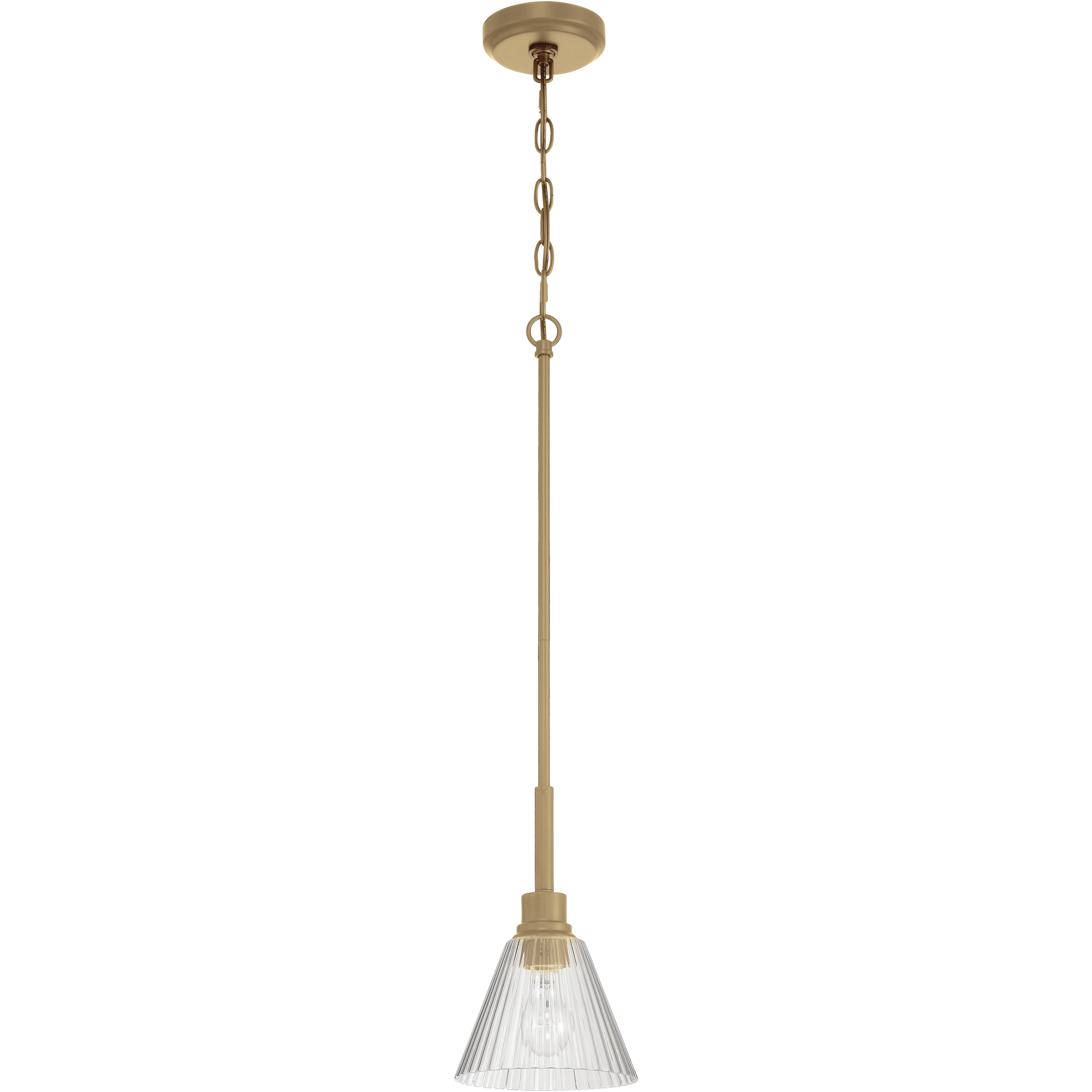 Pleated 1 Light 7.13 inch Premium Bronze Mini Pendant Ceiling Light