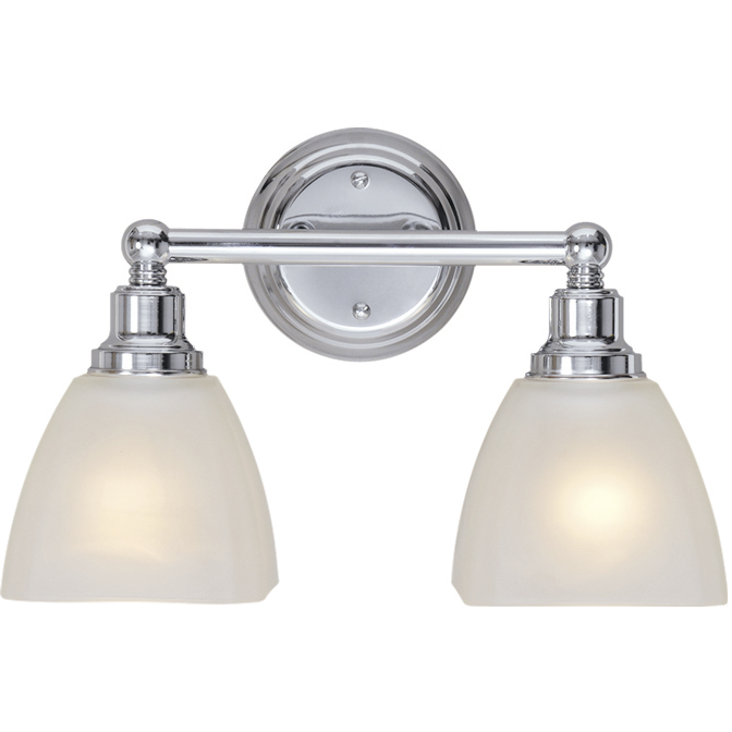 Jeremiah 26602 CH Bradley 2 Light 14.5 inch Chrome Vanity Light Wall Light in Light Tea Stained Glass Craftmade