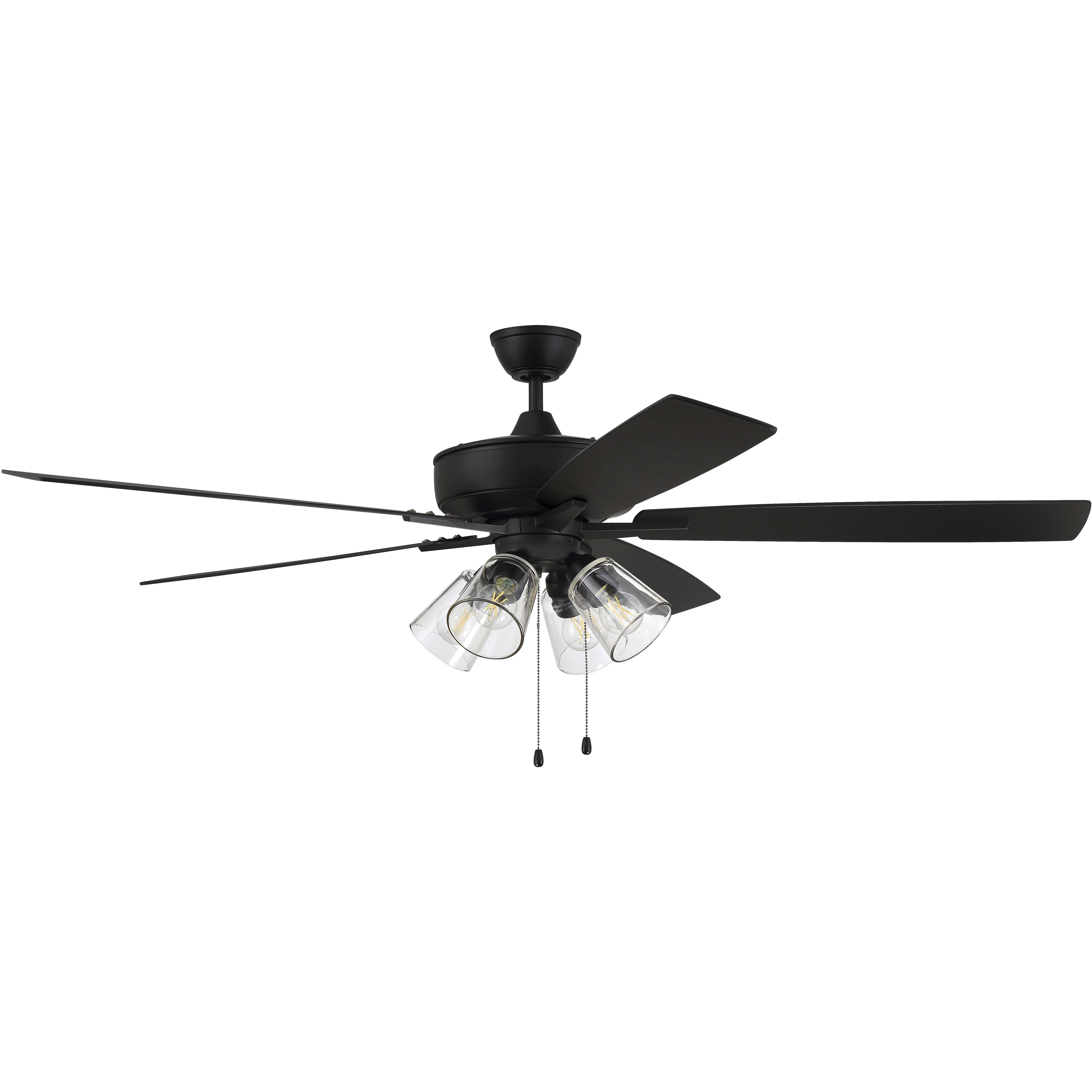 Craftmade S104FB5-60FBGW Super Pro 104 60 inch Flat Black with