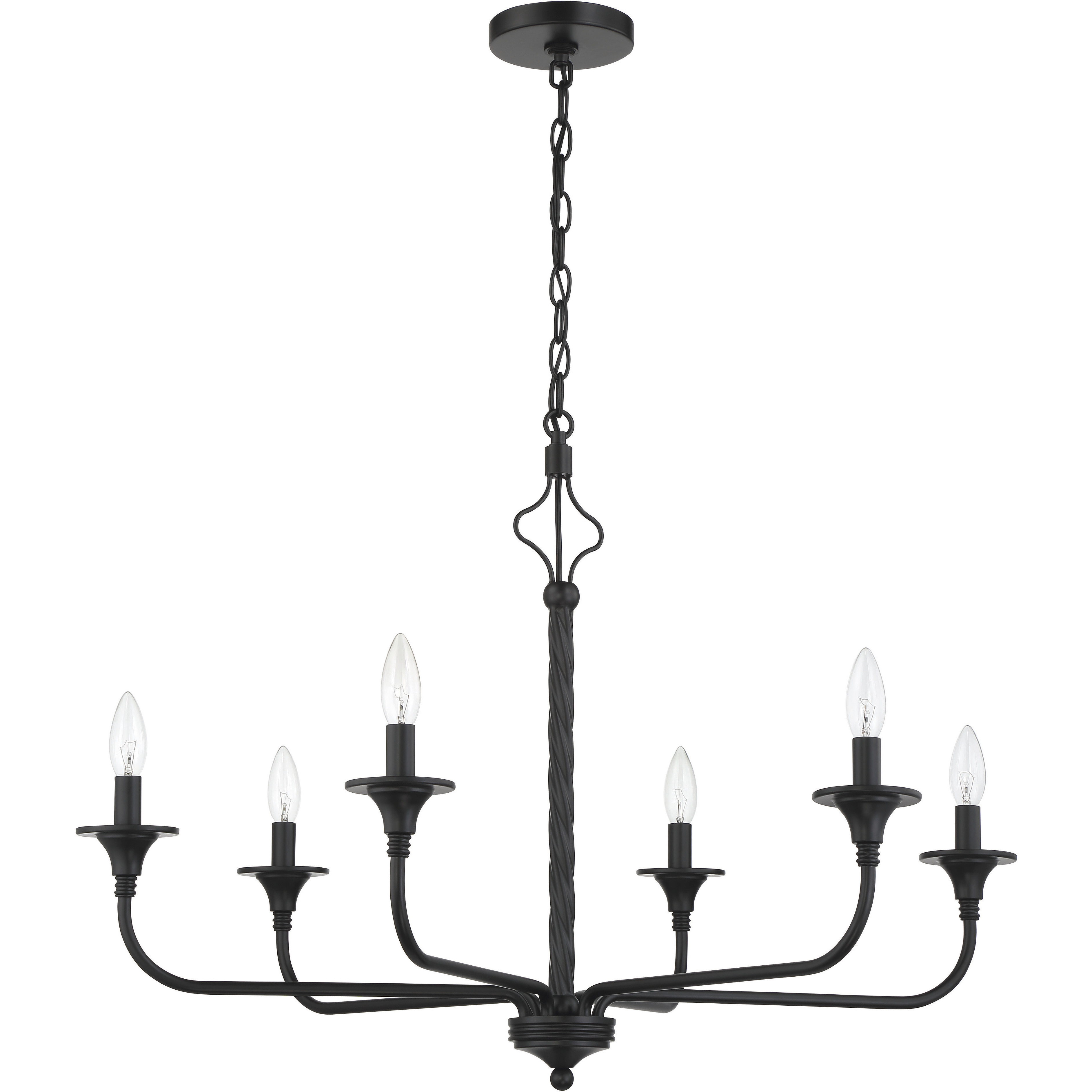 Craftmade 57026-FB Jolenne 6 Light 32 inch Flat Black