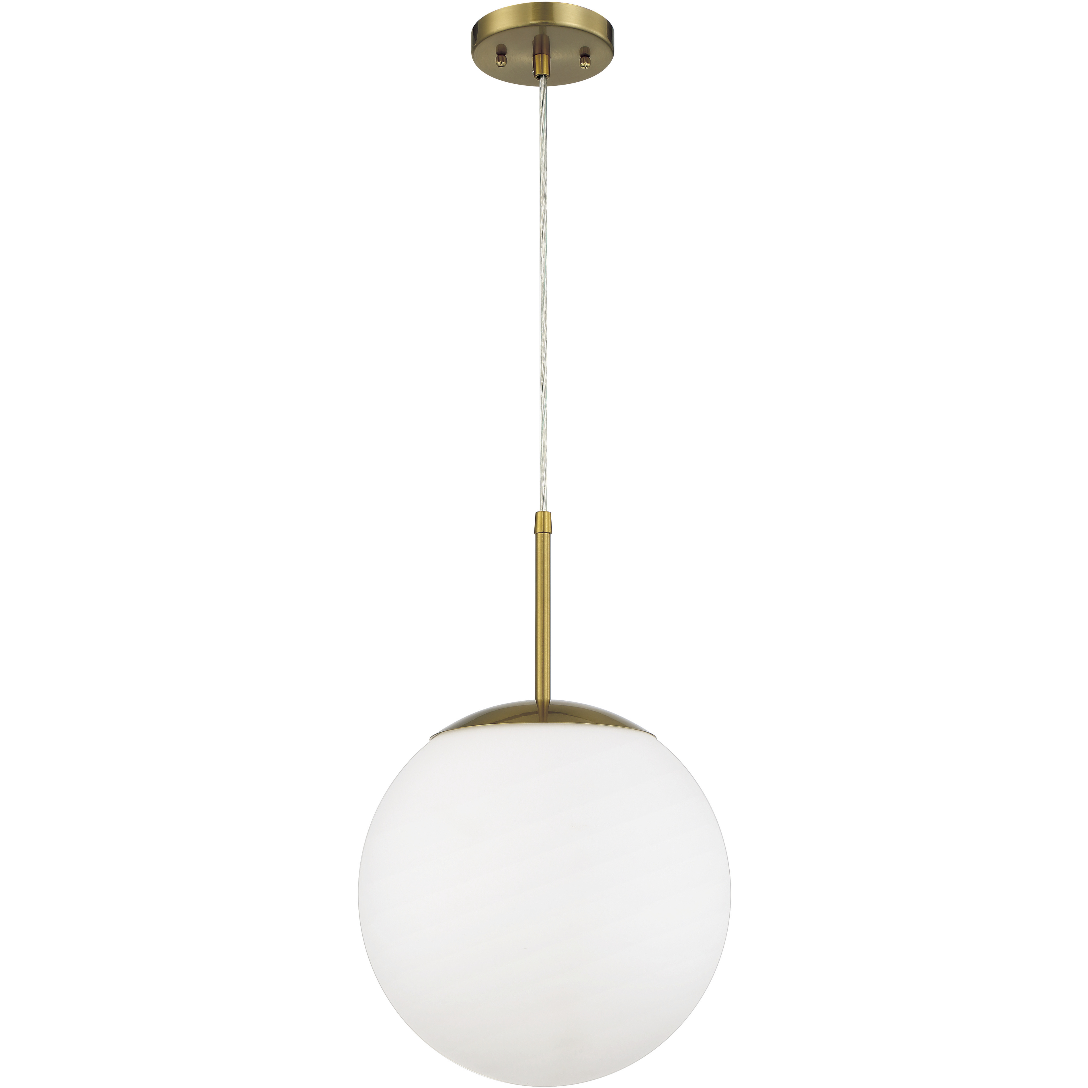 Craftmade 56892 SB WG Gaze 1 Light 12 inch Satin Brass Pendant Ceiling Light