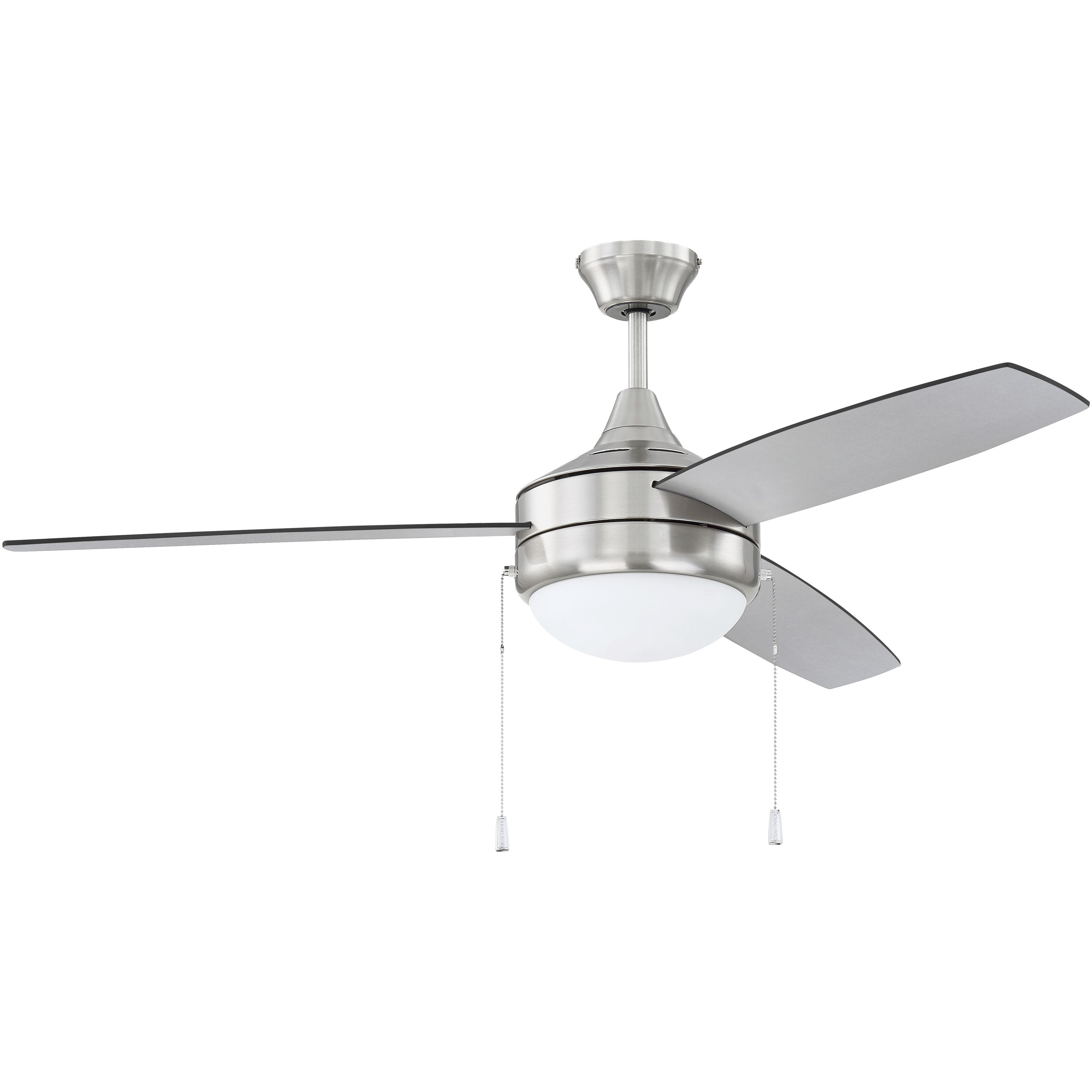 pankun Craftmade EPHA52BNK3-BNGW Phaze 52 inch Brushed Polished Nickel