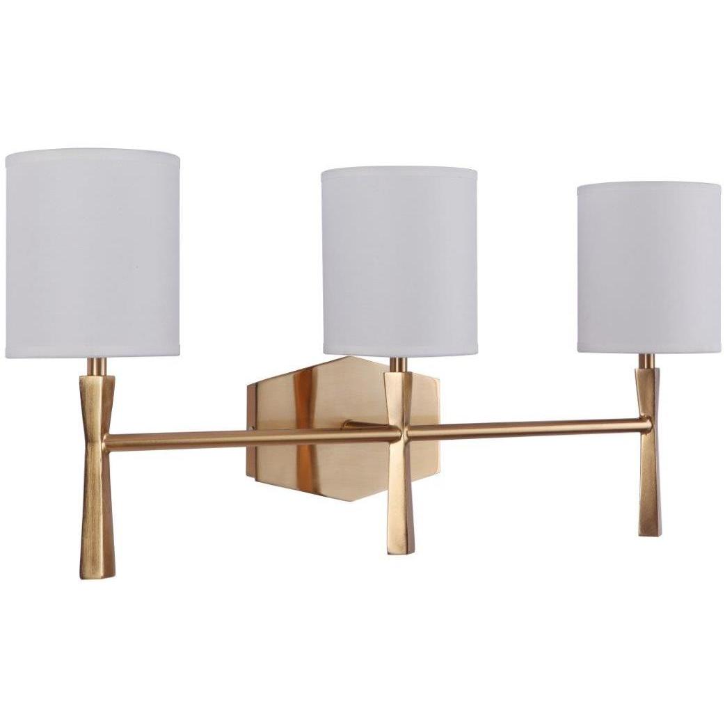 Chatham 3 Light 23.03 inch Satin Brass Vanity Light Wall Light