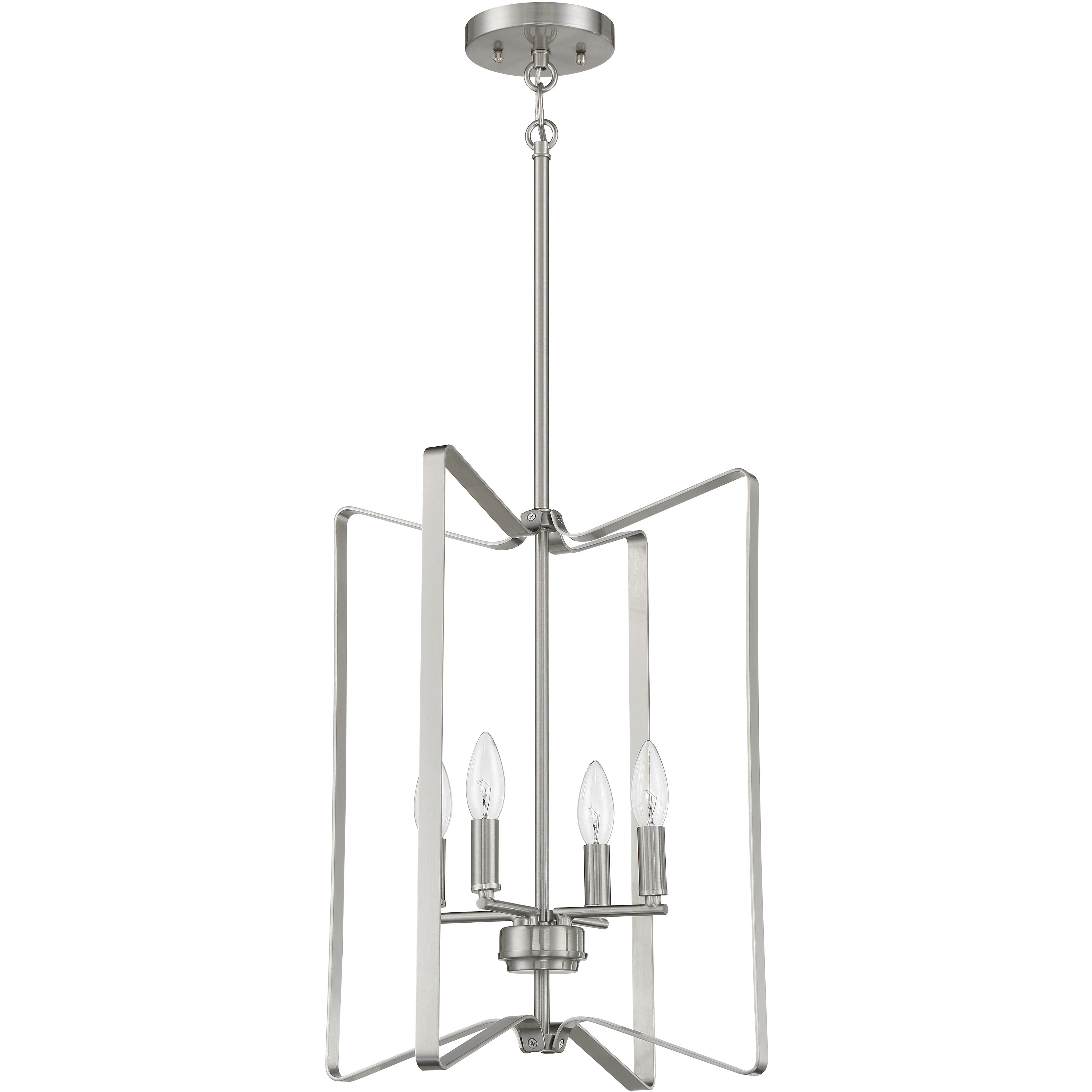 Shayna 4 Light 15 inch Brushed Polished Nickel Foyer Light Ceiling Light