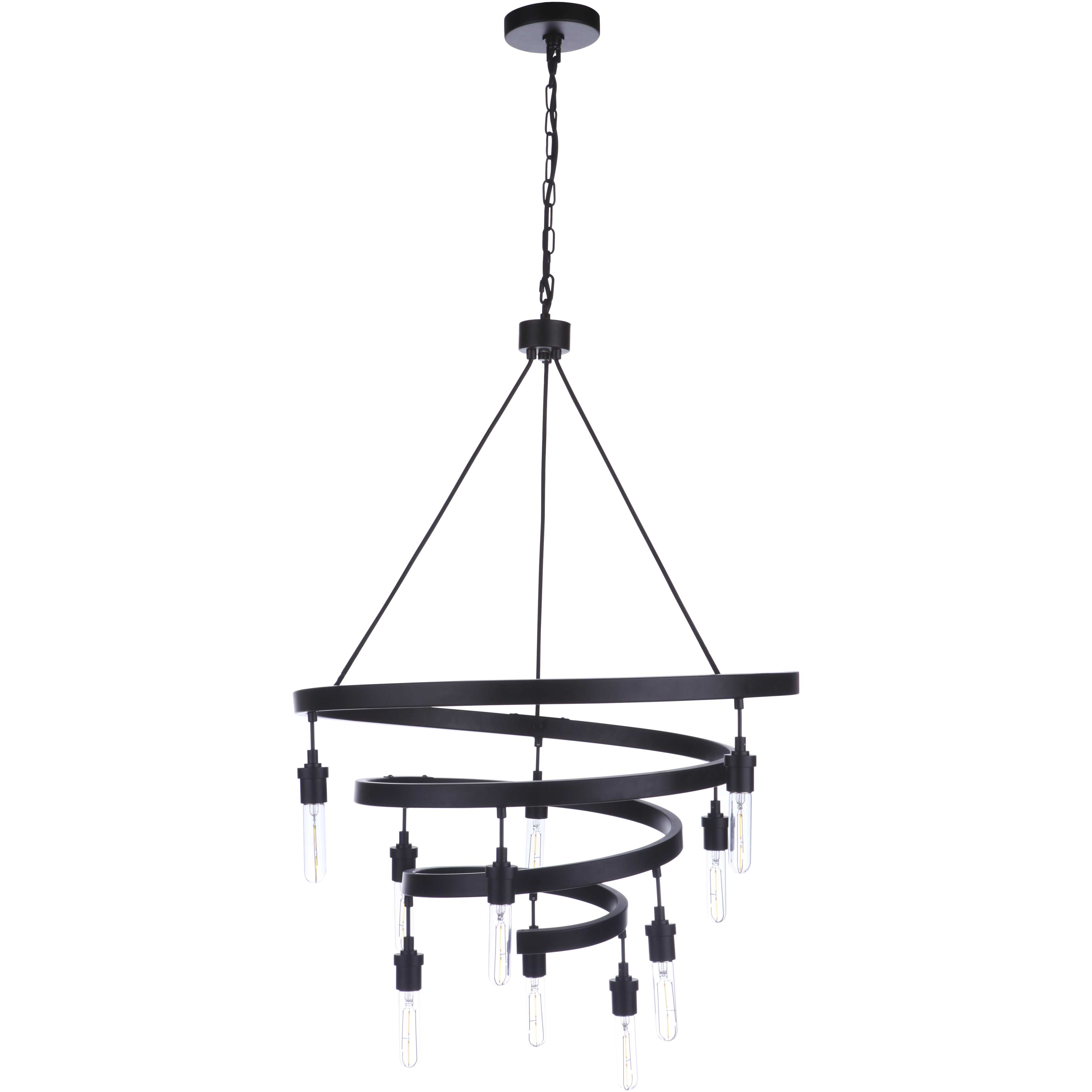 Craftmade 55410-FB Tranquil 10 Light 25.25 inch Flat Black