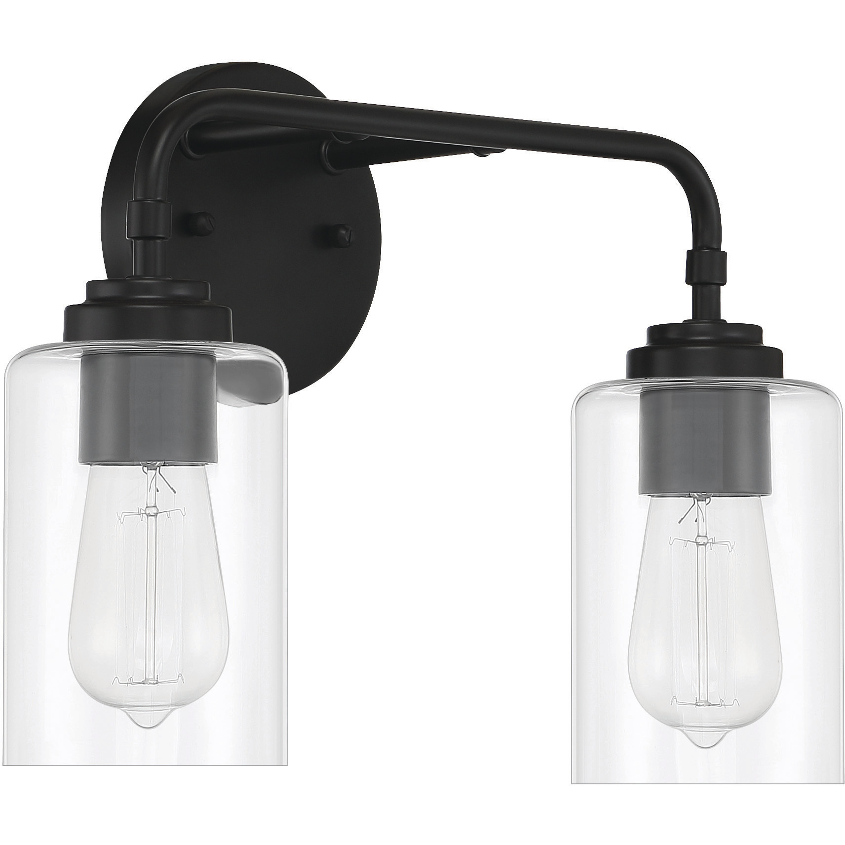 Stowe 2 Light 15 inch Flat Black Vanity Light Wall Light