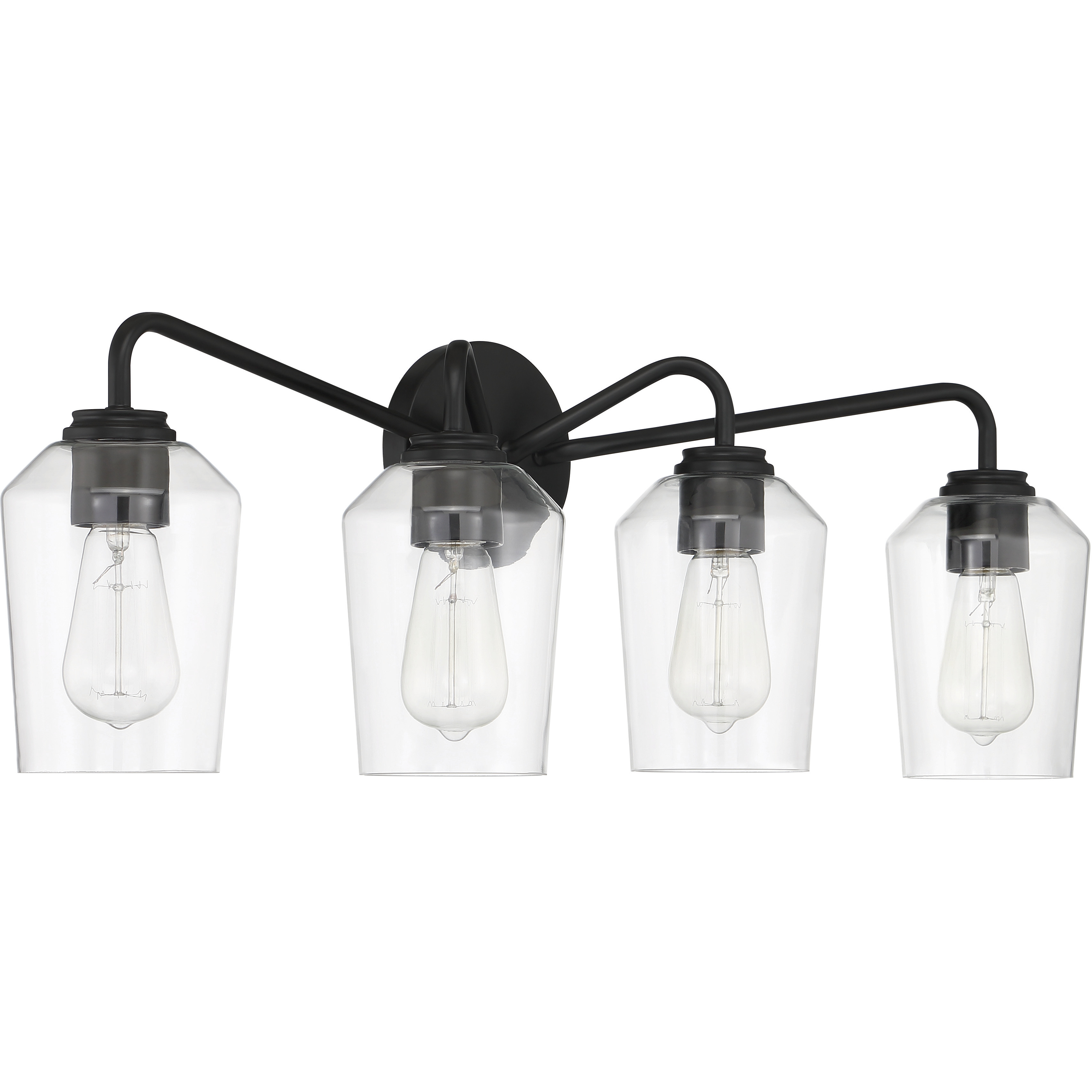 Shayna 4 Light 31 inch Flat Black Vanity Light Wall Light