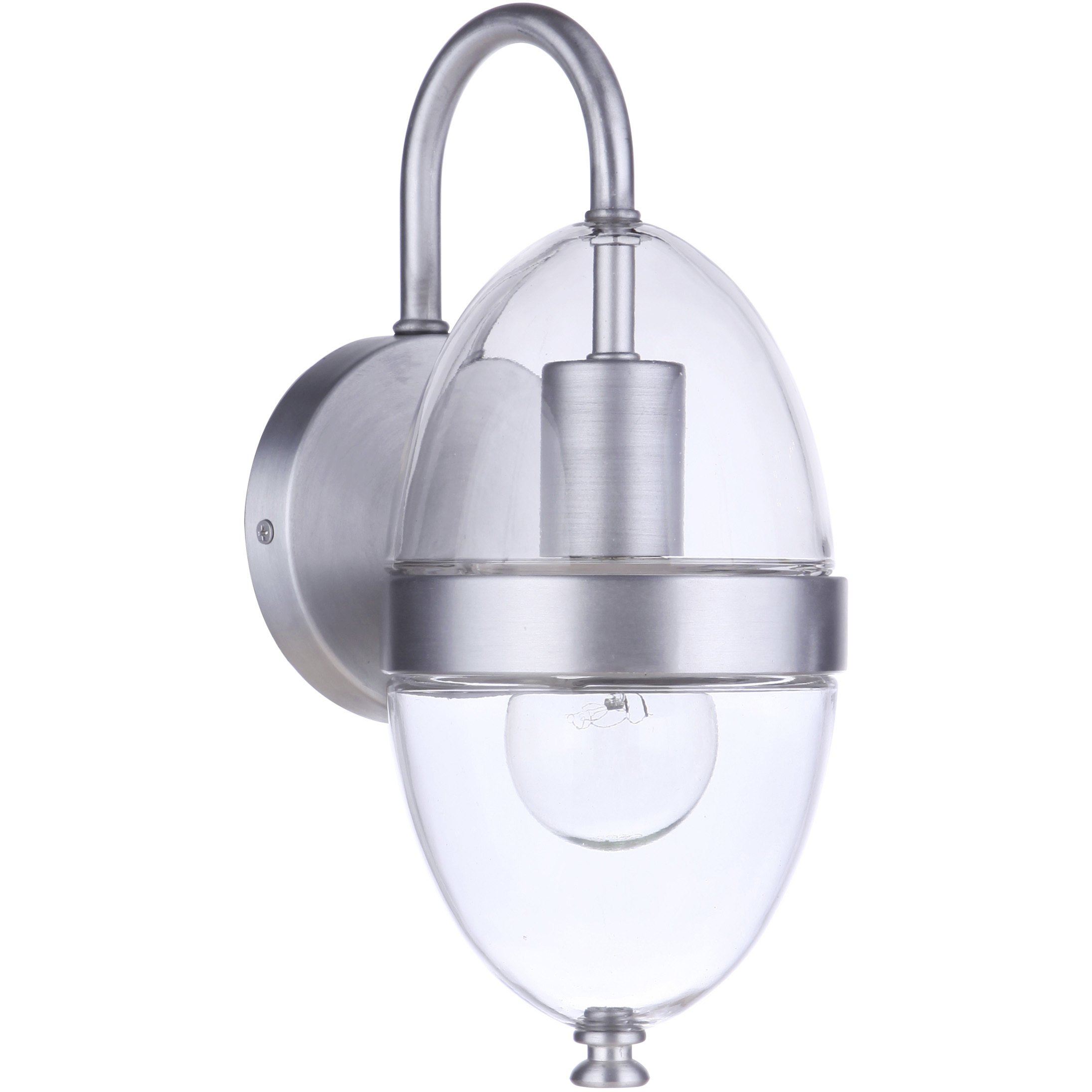 Sivo Outdoor Wall Mount in Satin Aluminum, Small