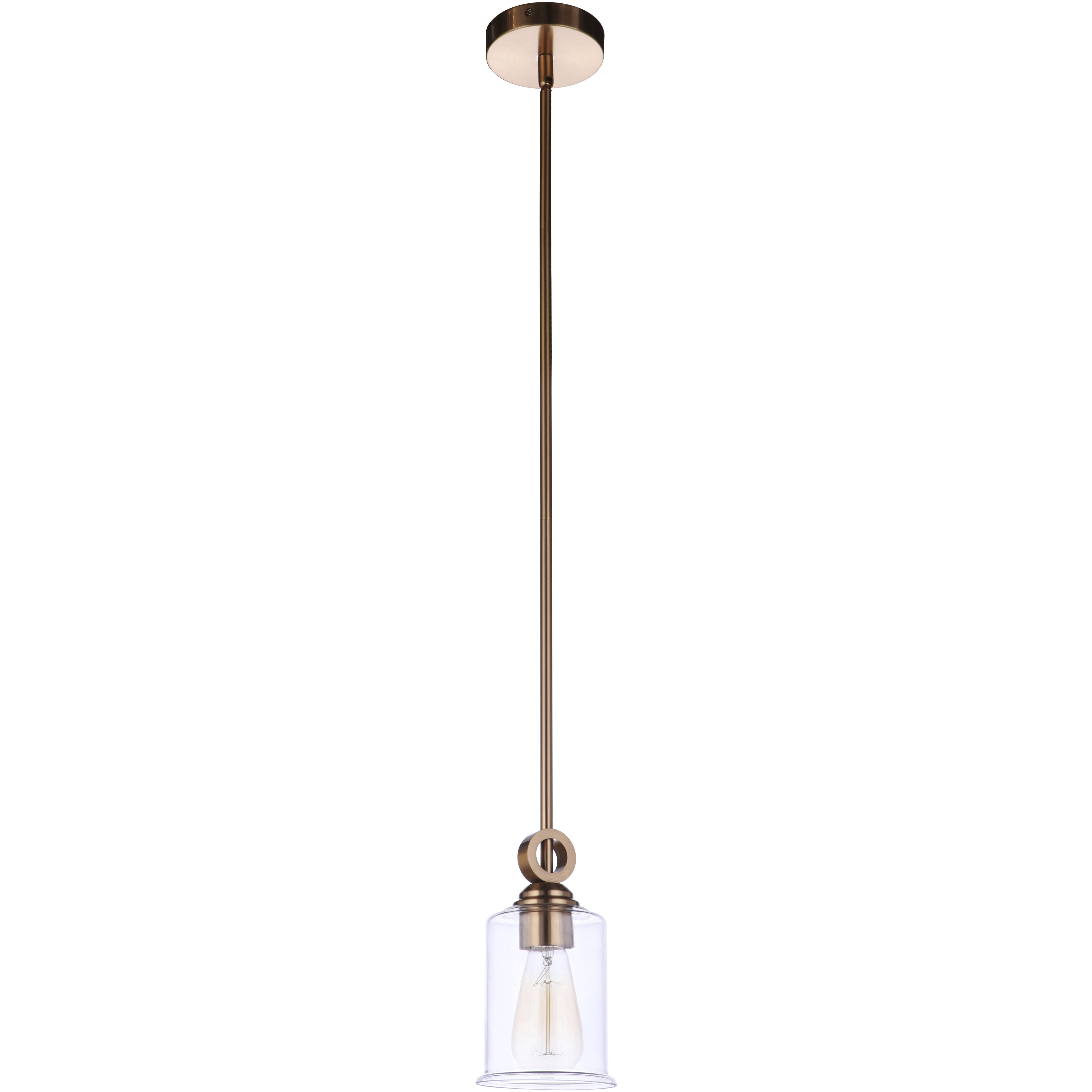 Romero 1 Light 5 inch Satin Brass Mini Pendant Ceiling Light