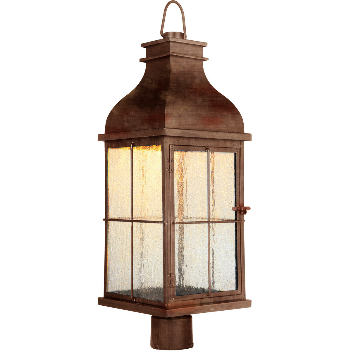 Vincent LED 26.75 inch Weathered Copper Outdoor Post Mount, Large