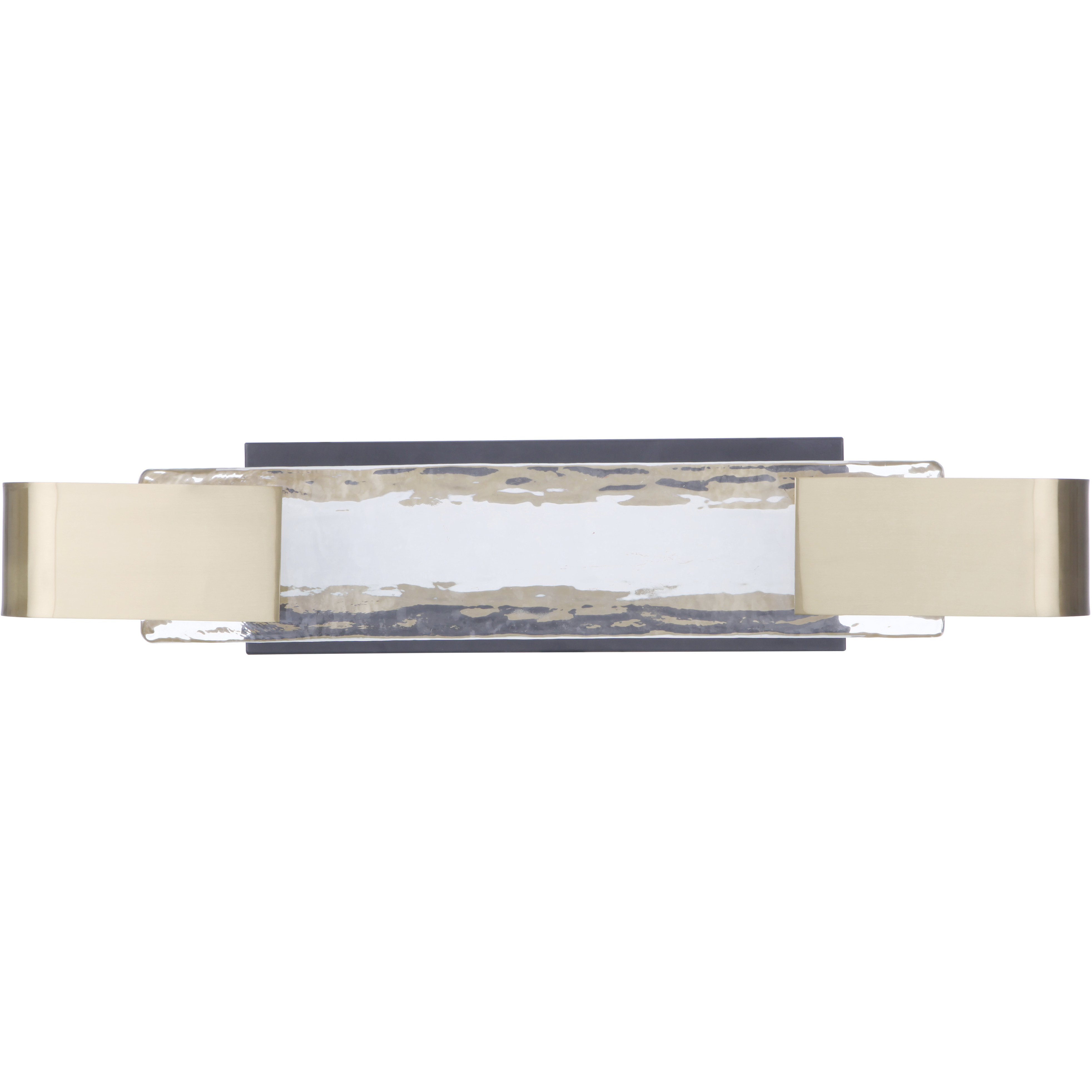 Harmony LED 24 inch Flat Black / Satin Brass Vanity Light Wall Light