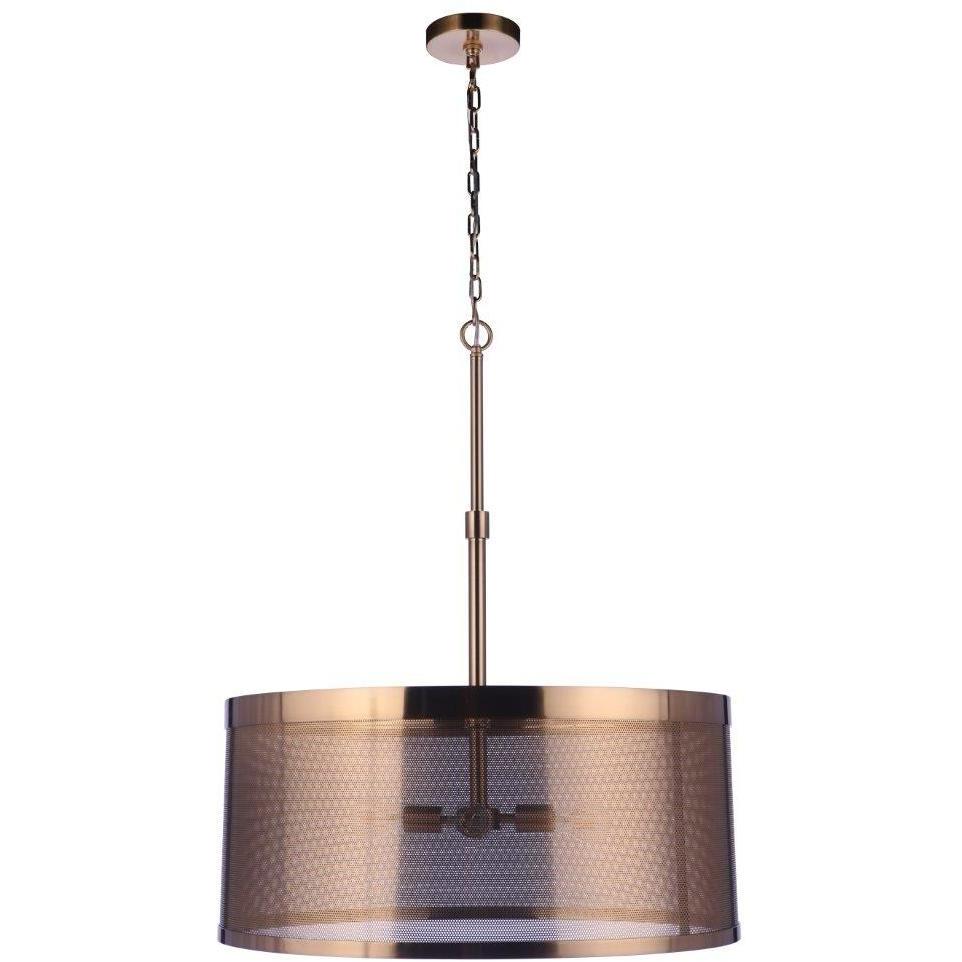 Mesh 4 Light 28 inch Satin Brass Pendant Ceiling Light