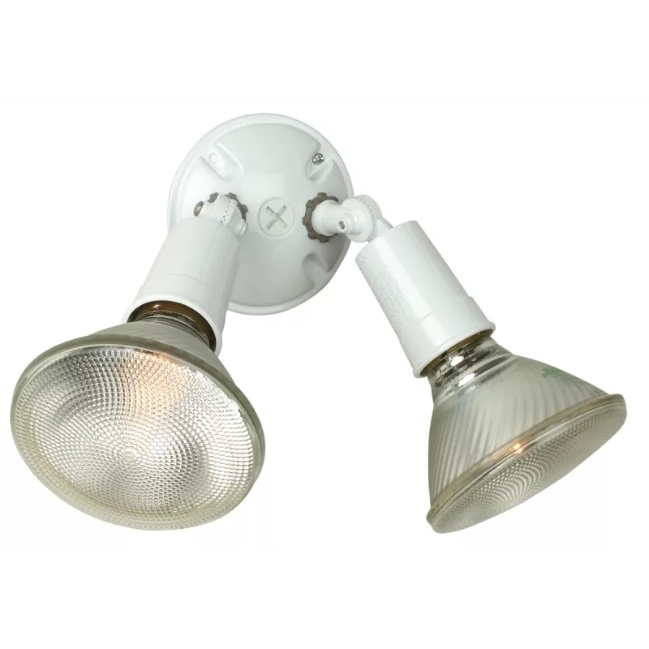 PAR Holders Outdoor Wall Mount in White, Double