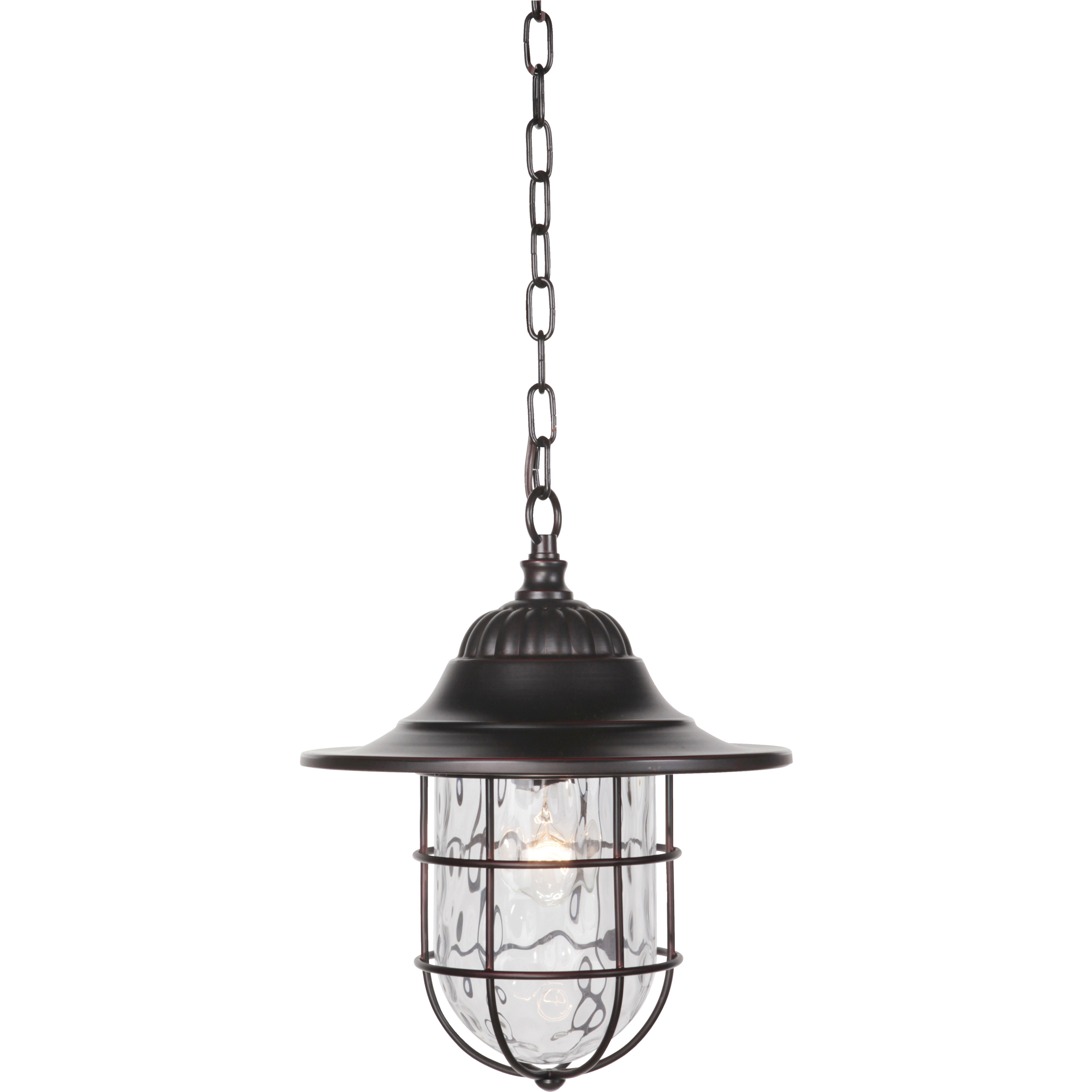 Fairmont 1 Light 11.5 inch Oiled Bronze Gilded Outdoor Pendant, Large