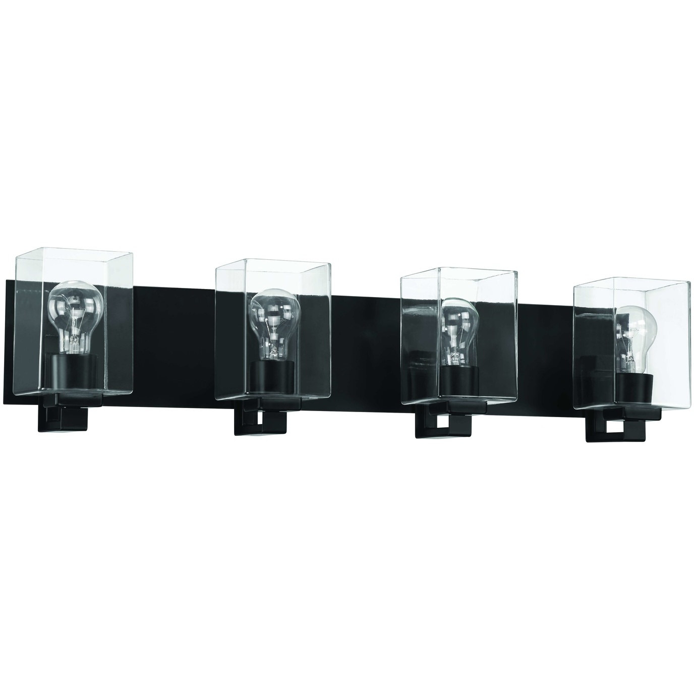 McClane 4 Light 32 inch Flat Black Vanity Light Wall Light